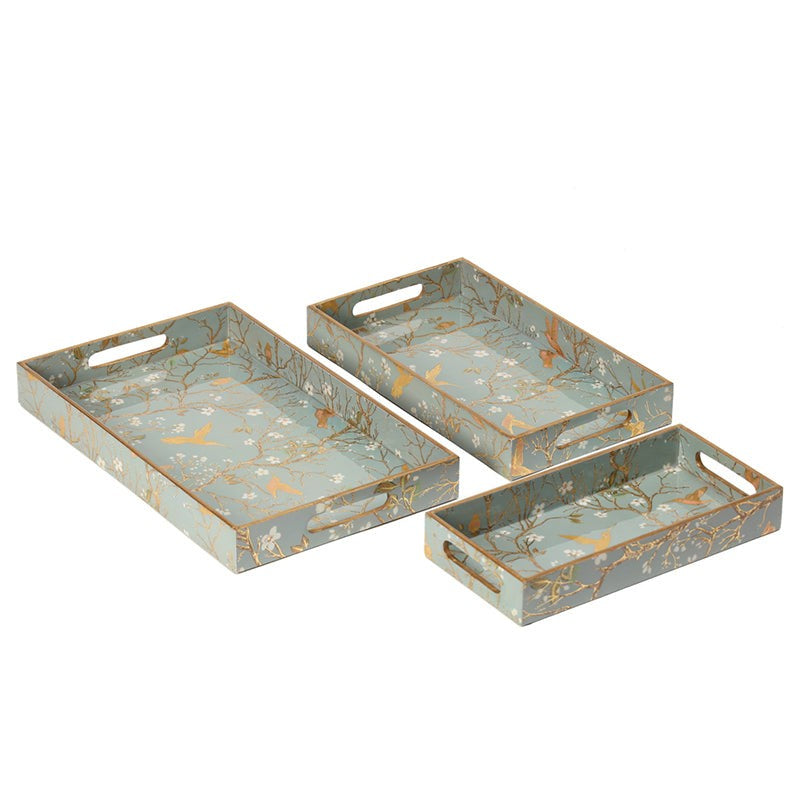 Sterling Flight Enamel Coated Serving Tray (Grey) - Set Of Three media 3