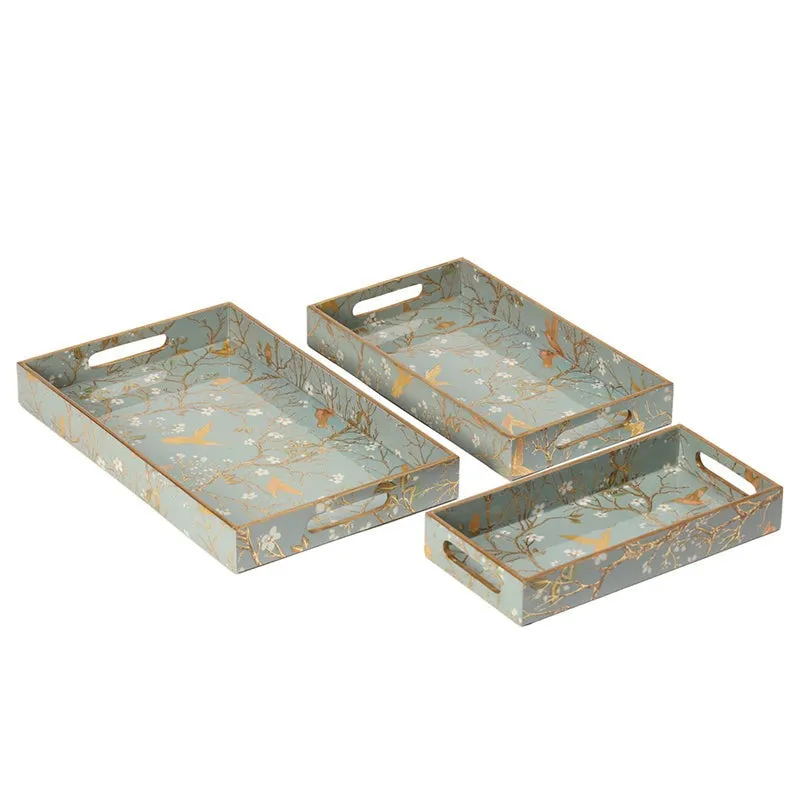 Sterling Flight Enamel Coated Serving Tray (Grey) - Set Of Three media 3