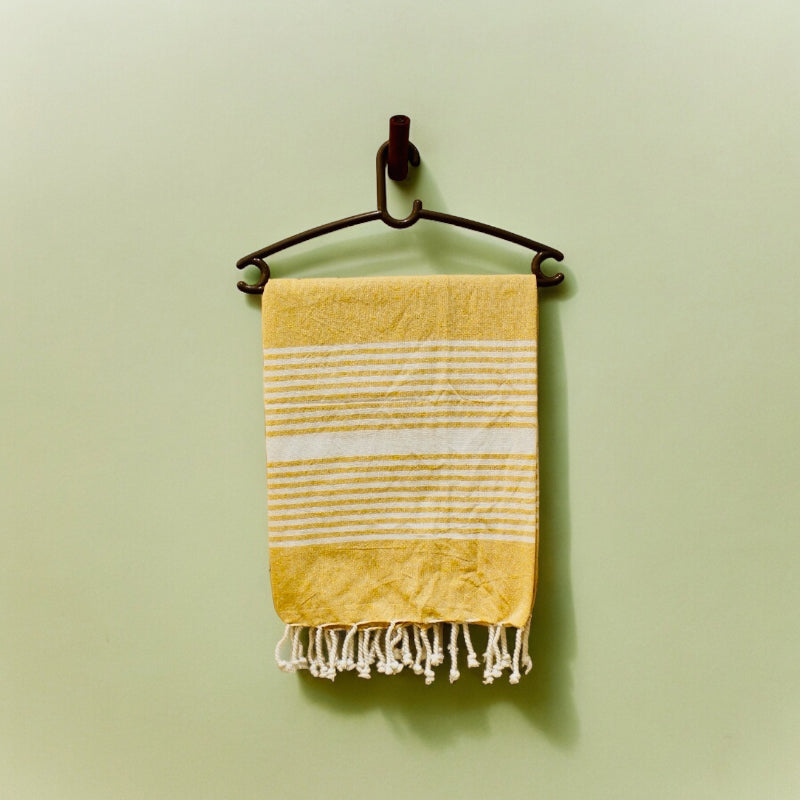 Rodgo Bath Towel (Blue & Yellow) - Set Of Two media 3