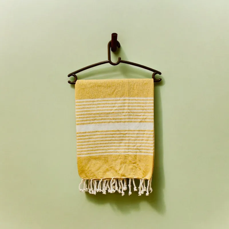 Rodgo Bath Towel (Blue & Yellow) - Set Of Two media 3