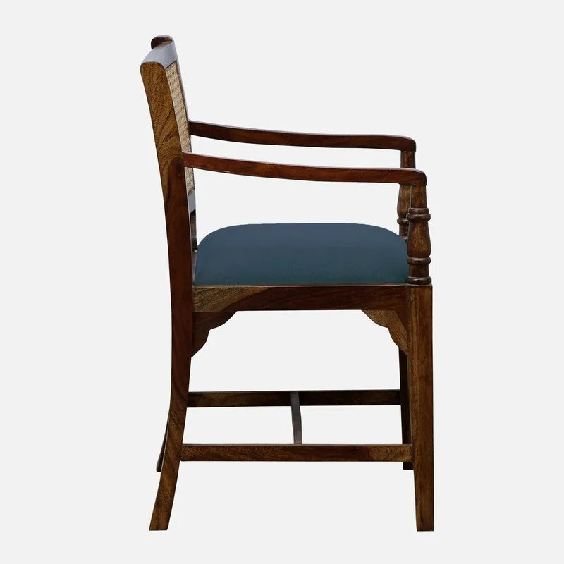 Stackon Rose Wood Accent Chair - Blue media 5
