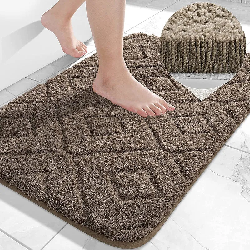 Zella Anti Skid Bath Mat (Brown) - Set Of Three media 3