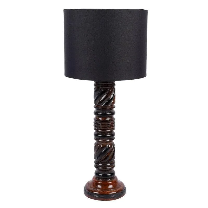 Blace Jericho Fabric Table Lamp - Black,Brown media 4