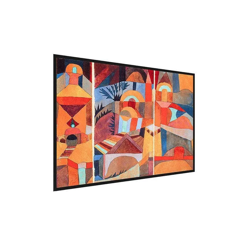 Temple Gardens Canvas Painting - Black Frame media 3