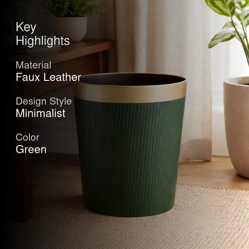 AarviDecor Moderno Faux Leather Dustbin media 2