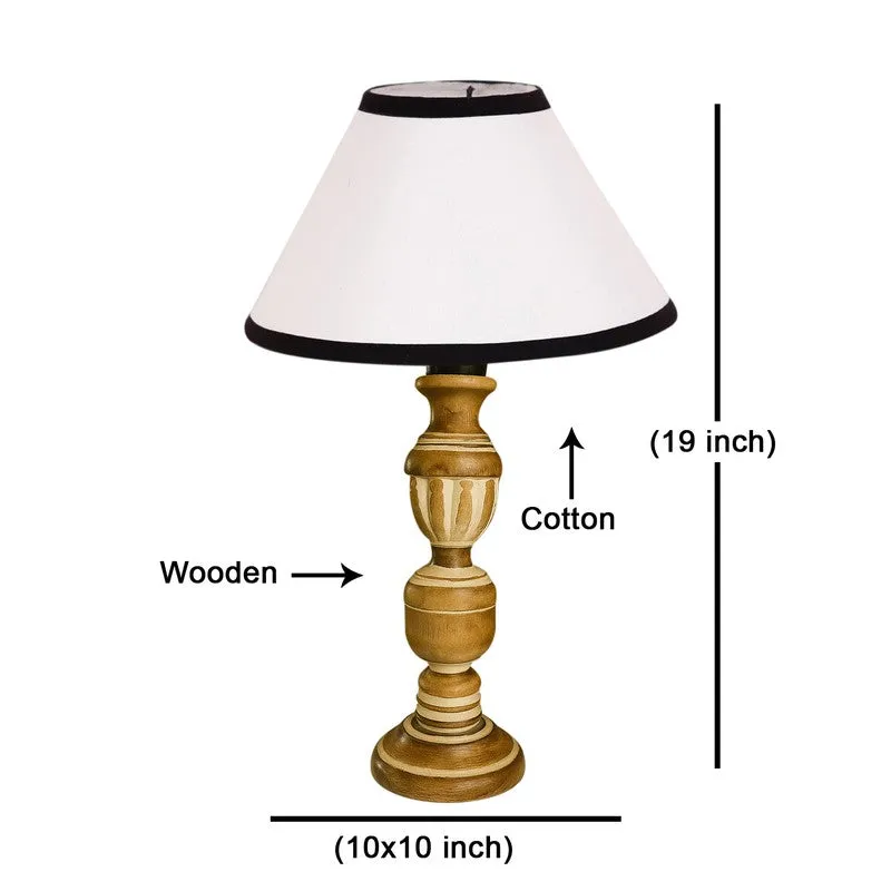 Zenrae Elix Wooden Table Lamp - White media 8