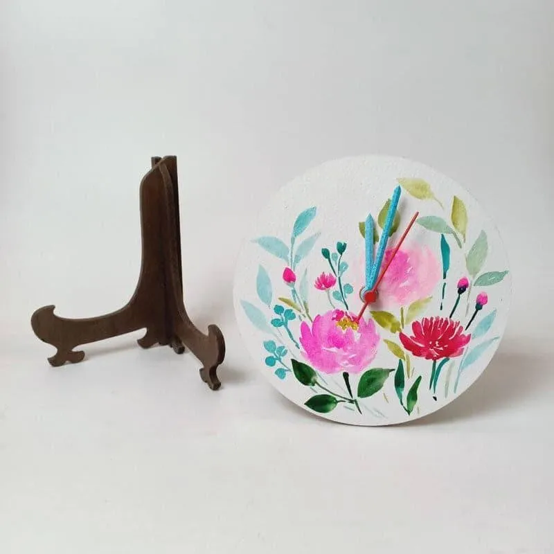 Larco Blossom Handpainted Table Clock media 4
