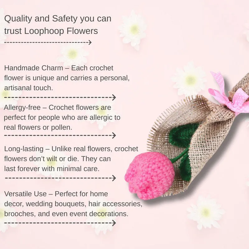 Crochet Handmade Tulip Bouquet - Pink media 5