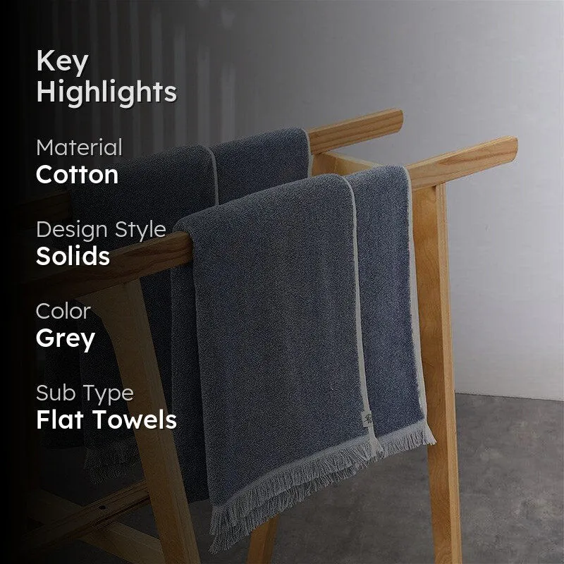 Melange Terry Cotton Hand Towel - Vintage Indigo media 2