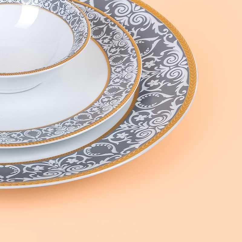 Victorian Grey Dinner Set - 18 Piece Set media 3