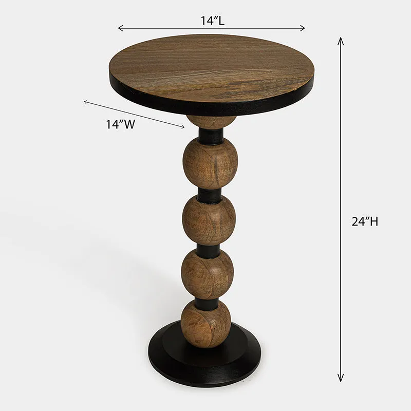 Battista Mango Wood Side Table media 6