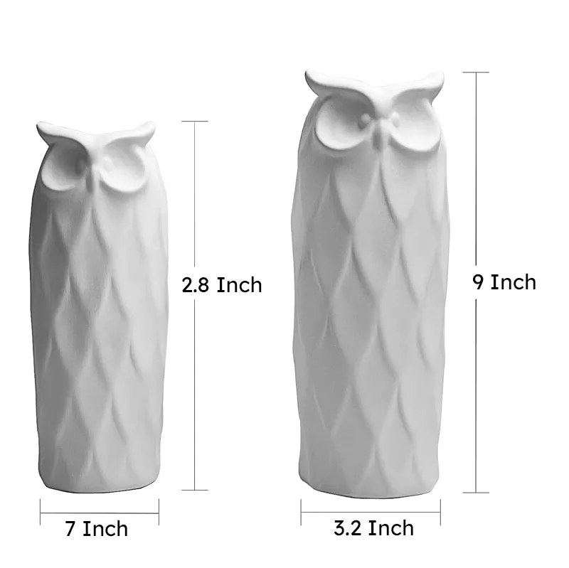 Owelette Ceramic Vase - Set Of Two media 9