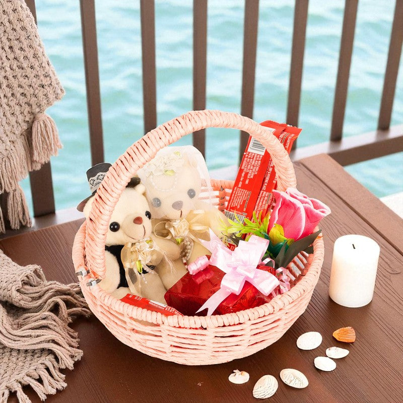 Royal Meadow (Raffia,Metal) Fruit Basket media 5