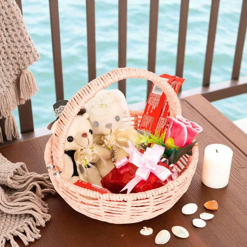 Royal Meadow (Raffia,Metal) Fruit Basket media 5