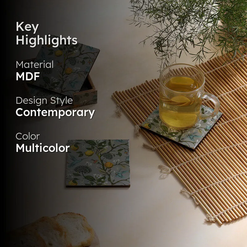 Taarika MDF Coaster - Five Piece Set media 2