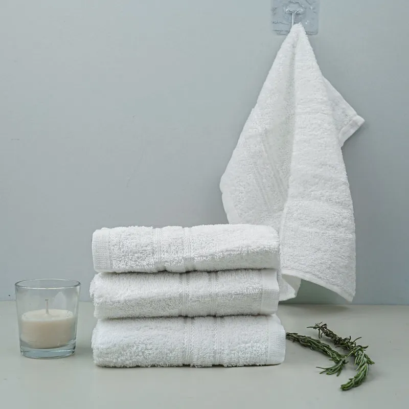 Micro Cotton LuxeDry Soothe Face Towel (White) - Set Of Four media 3