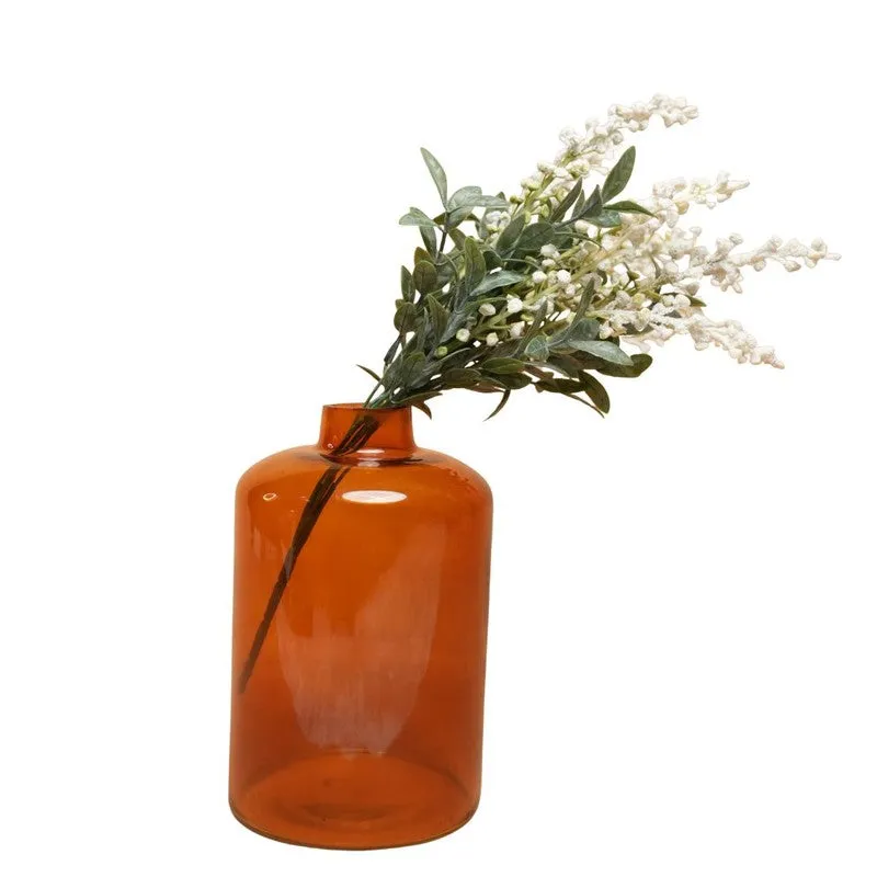 Minimalist Brown Glass Vase With Flower Bunch media 3