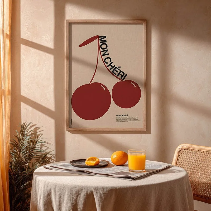 Mon Cheri Archival Canvas Wall Art - Brown media 4