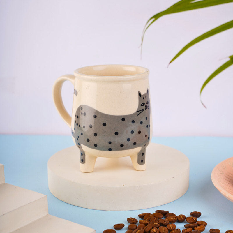 Polka Ceramic Tea Cup (250 mL) - 250 ML