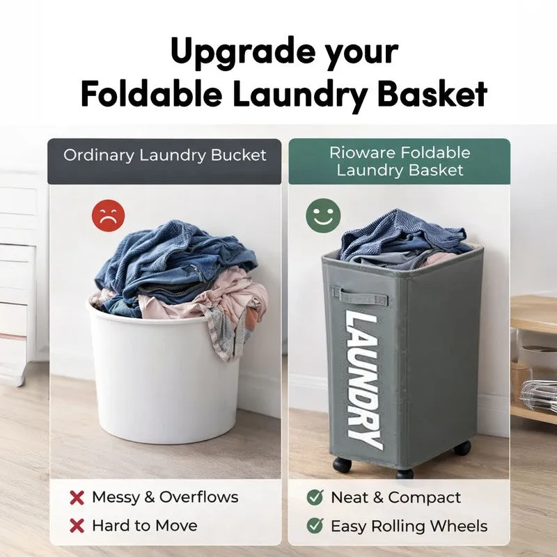 Rioware Easy Move Laundry Basket - Black media 9
