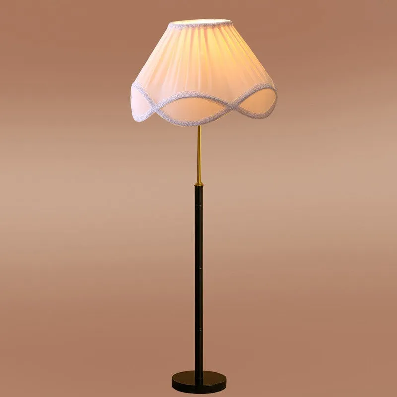 Frost Glow Wooden Floor Lamp - White media 6