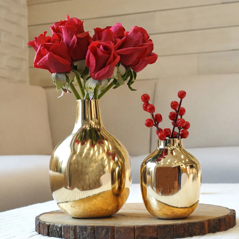 Glisara Metal Vase - Set Of Two media 1