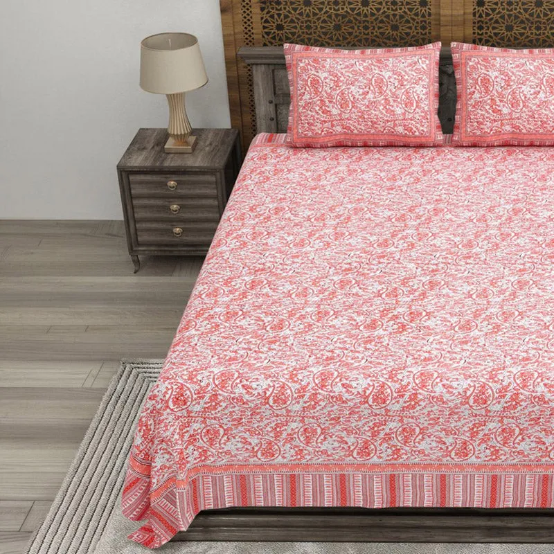 Formix Cotton Bedsheet (Pink) - 240 TC media 3