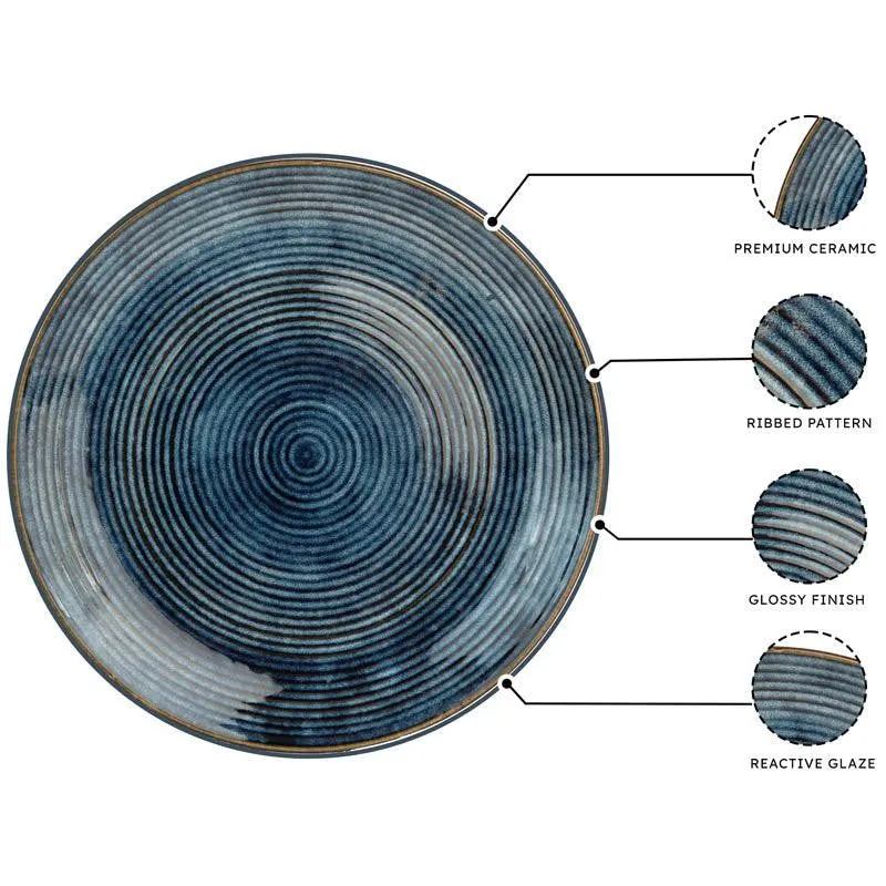 Meghneel Handmade Dinner Set (Blue) - 14 Piece Set media 9