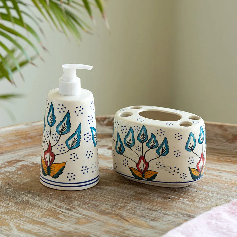 Nirva Handpainted Bathroom Set - Two Piece Set media 1