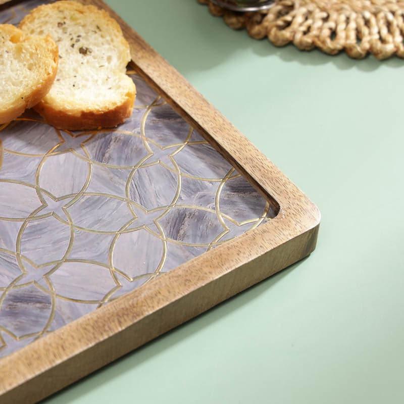 Chiva Wooden Square Mangowood Wood Platter media 4