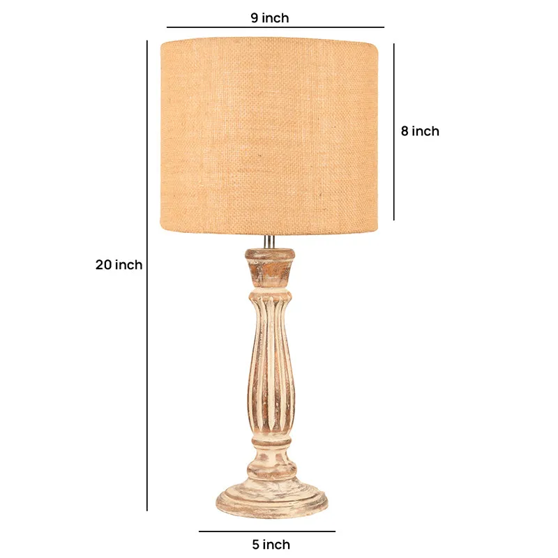 Whittle Glow Fabric Table Lamp - Beige media 5