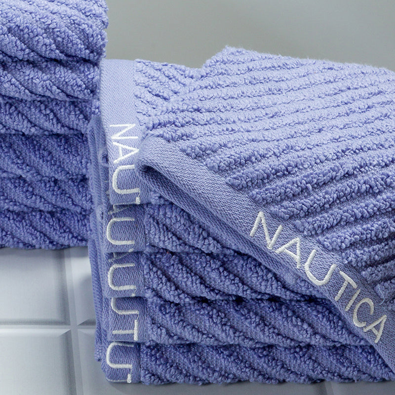 Nautica Riviera Soft Cotton Face Towel (Light Blue) - Set Of Twelve media 3