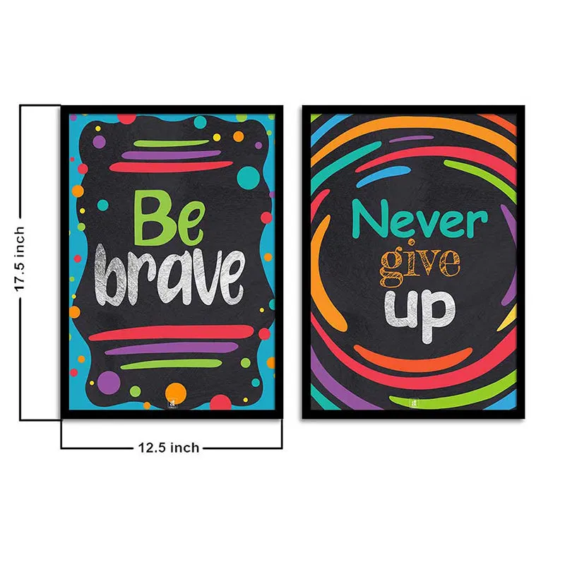 Never Give Up Wall Art - Set Of Two media 6