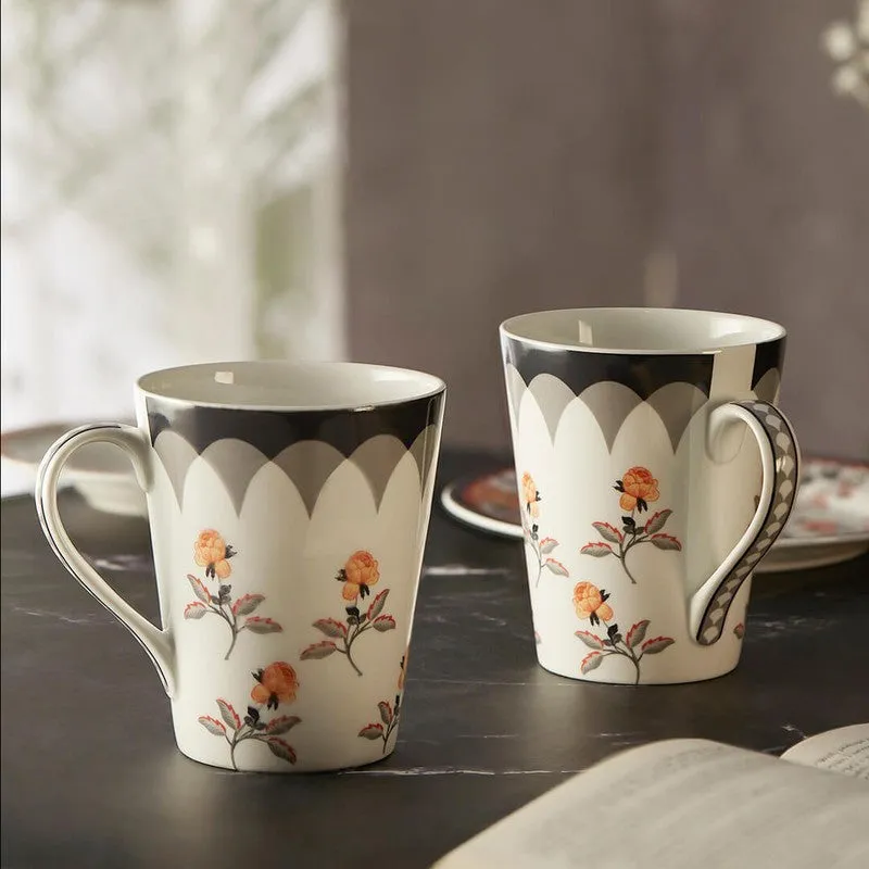 India Bone China Coffee Mug (340 mL Each) - Set Of Two media 1