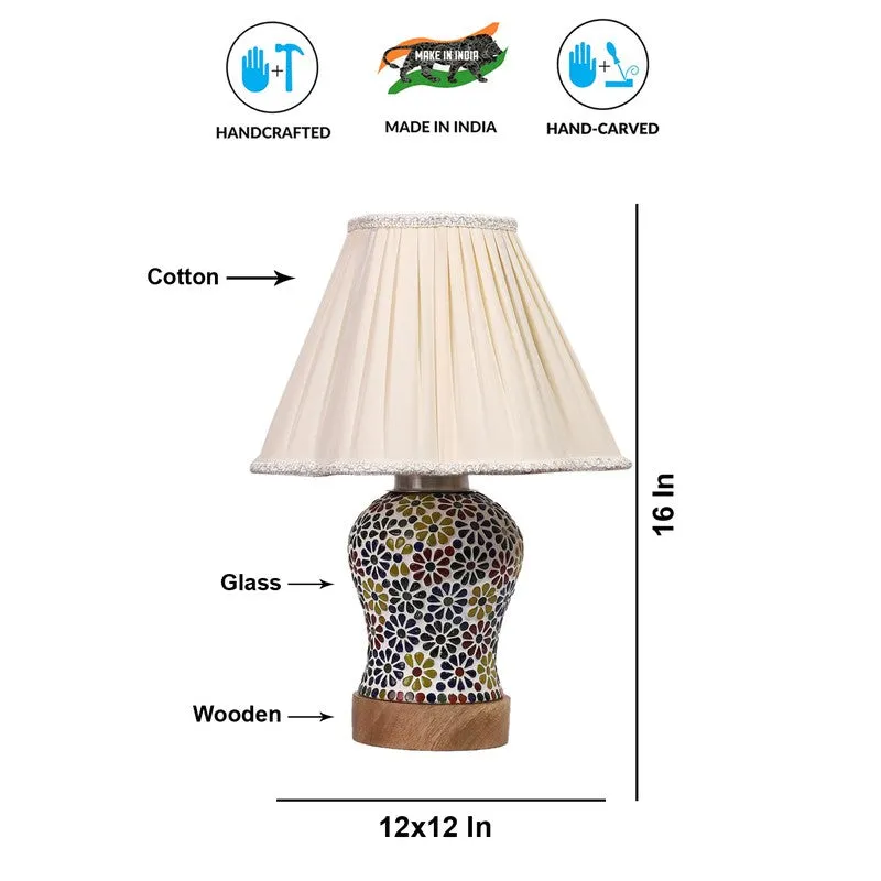 Aurelia Pleated Wooden Table Lamp - Multicolor media 9
