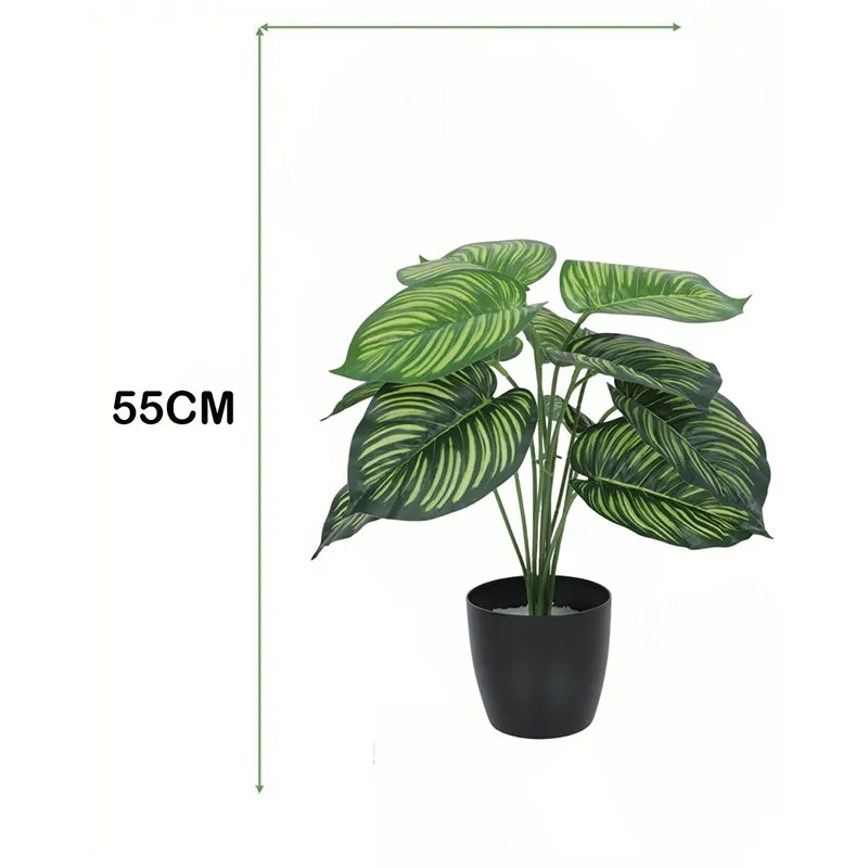 Melona Artificial Plant With Black Plastic Pot - 1.8 Feet media 5