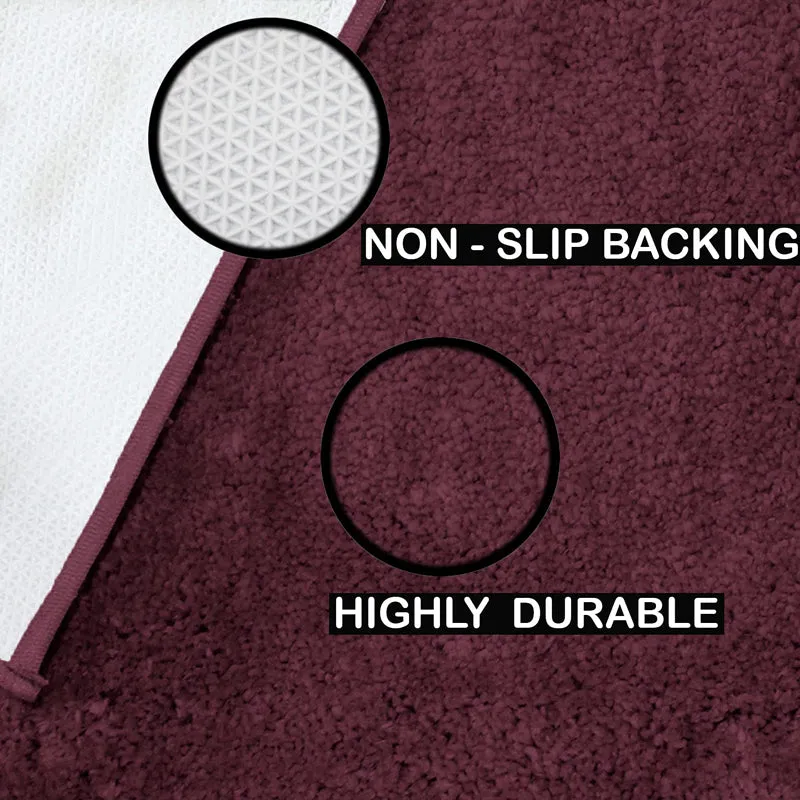 Nuo Luxe Micro Fiber Area Rug - Wine media 7