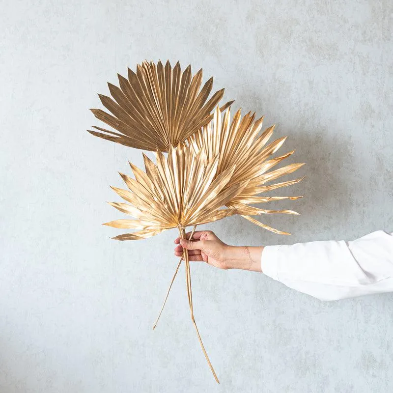 Ineeya Dried Sun Palm Sticks (Gold) - Set Of Three media 4