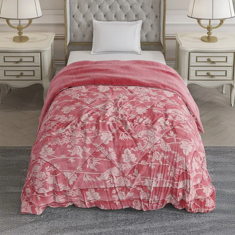 Monte Carlo Floral Bliss Comforter (Pink) - 1114 GSM media 4