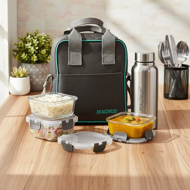 Belza Lunch Box with Bottle & Lunch Bag - Five Piece Set media 1