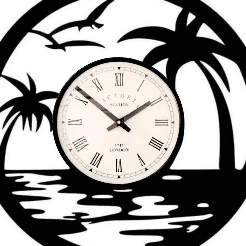 Nature Steel Analog Wall Clock - Black media 5