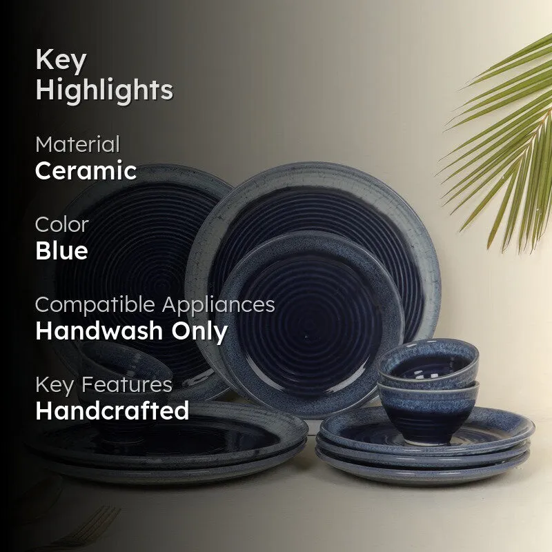 Rasoi Royale Dinner Set (Blue) - 12 Piece Set media 2