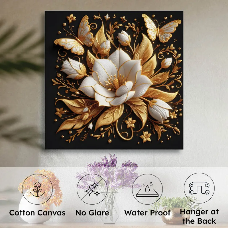 Mana Floral Canvas Wall Painting media 4
