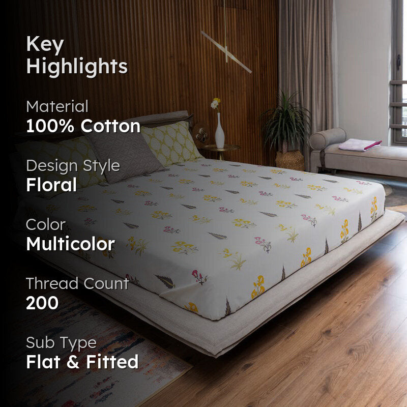 Urban Space Bageecha Cotton Bedsheet - 200 TC media 2