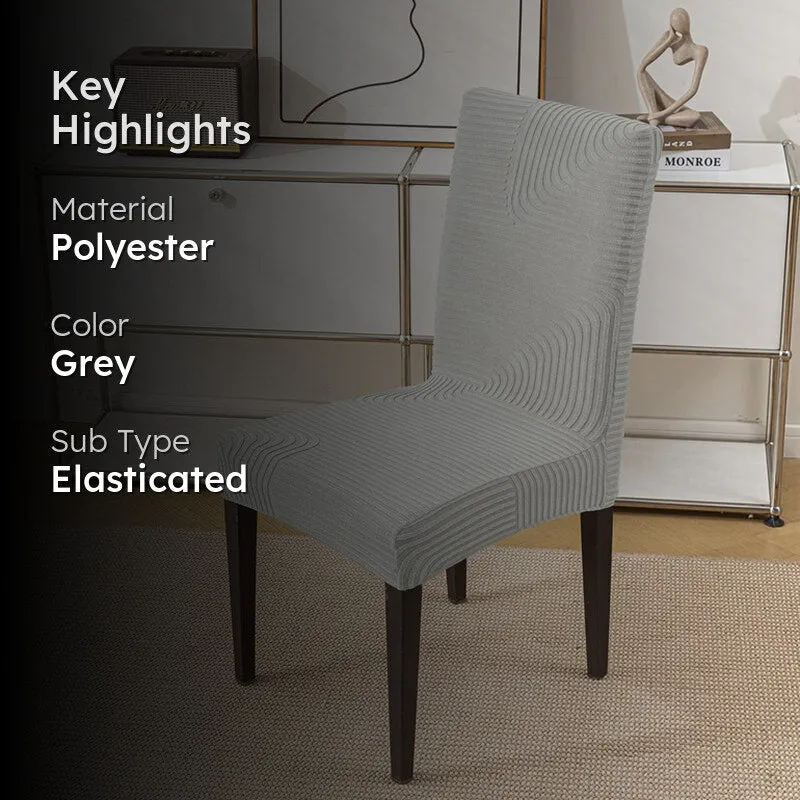 Morvella Polyester Chair Cover - Grey media 2