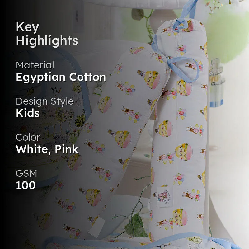 Twirl & Float Egyptian Cotton Bolster Cover (200 TC) - Set Of Two media 2