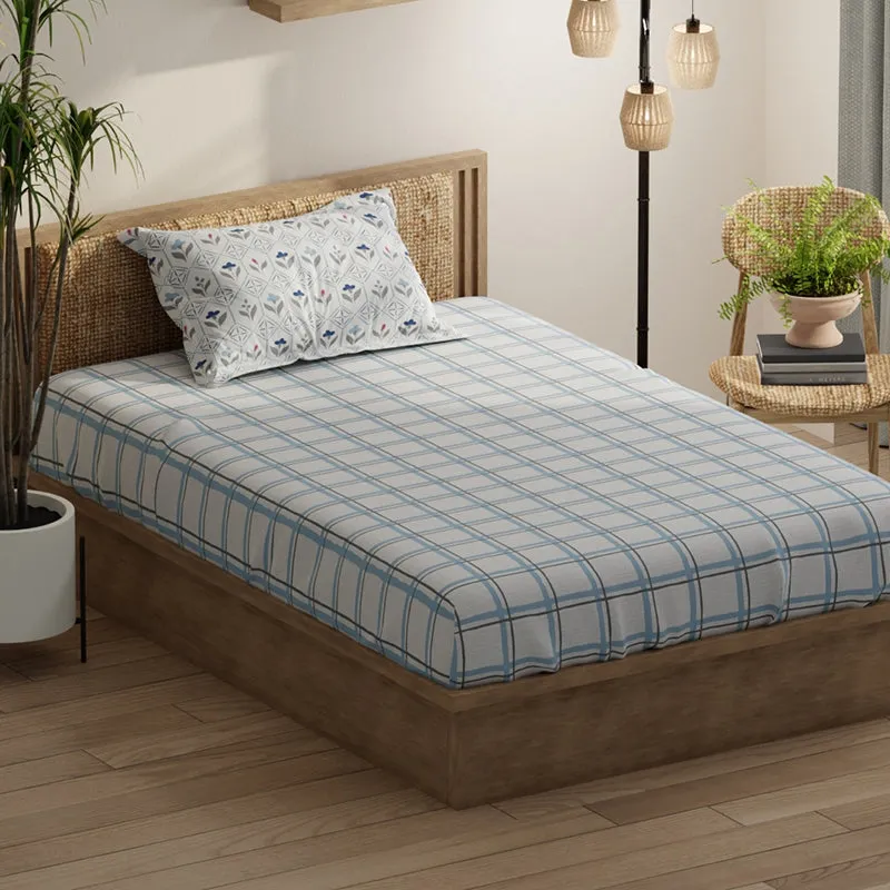 Hadow Geometric Microfiber Bedsheet - 120 GSM media 1