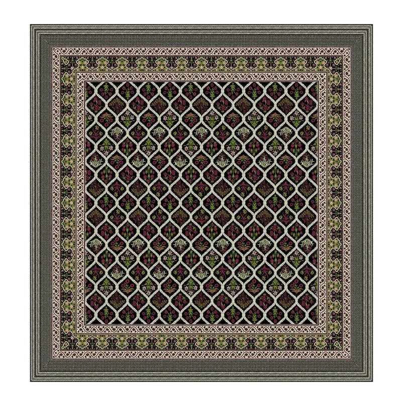 Desert Bloom Cotton Bedsheet (Maroon,Green) - 120 TC media 5