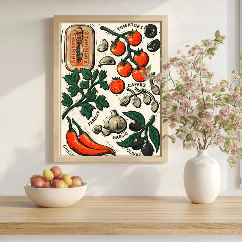Flavour & Story Archival Canvas Wall Art - Brown media 1