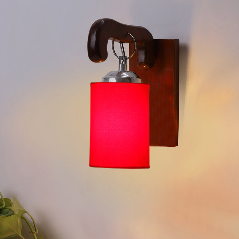 Klarion Wooden Wall Lamp - Red